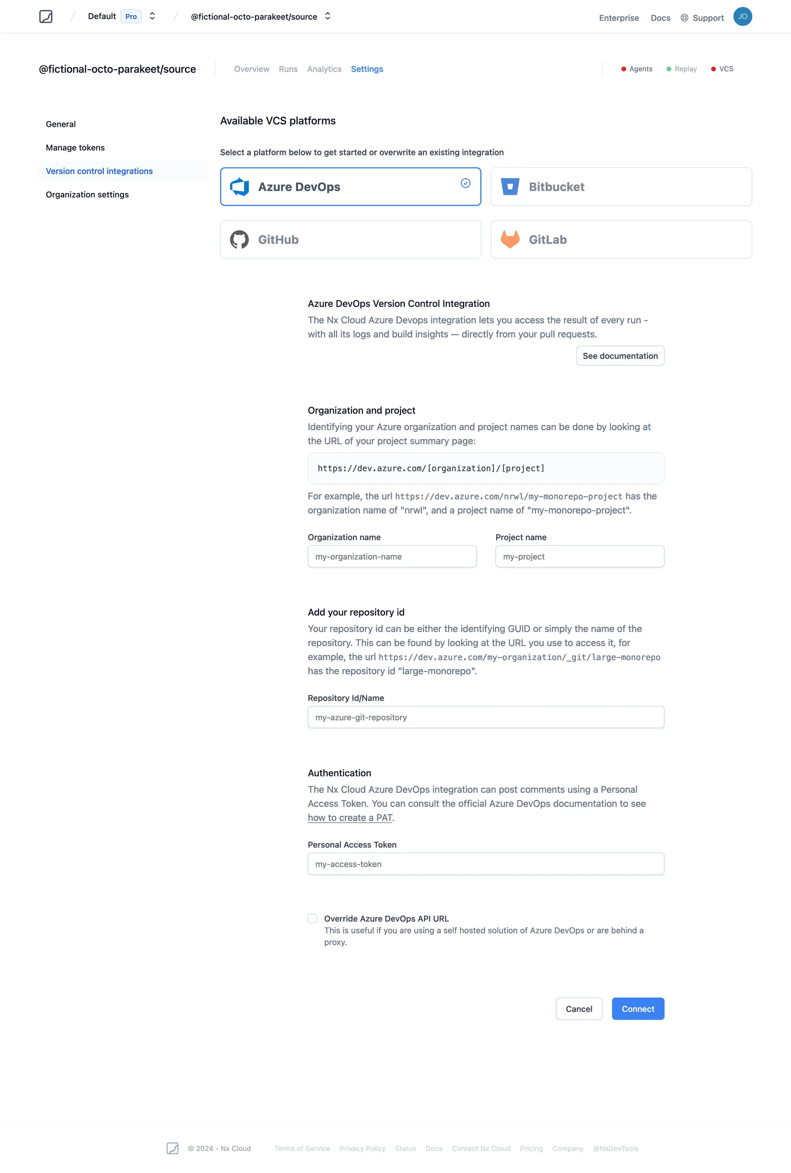 Add Azure DevOps Repository